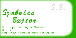 szabolcs bujtor business card